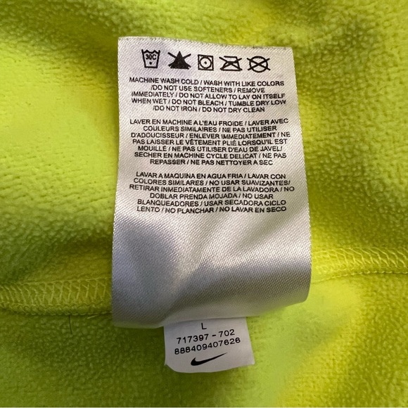 Nike Therma Fit 1/4 Zip Pullover Yellow Training 717397 - Picture 6 of 6